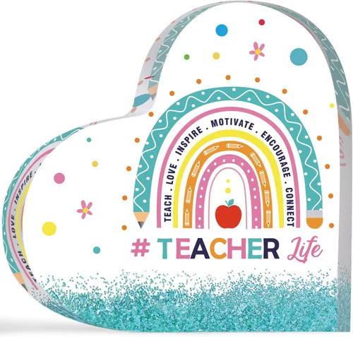 Vista 8 de Maitys Regalos de agradecimiento para profesores para mujeres, recuerdo acrílico y pisapapeles, regalos para profesores para enfermeras, graduación