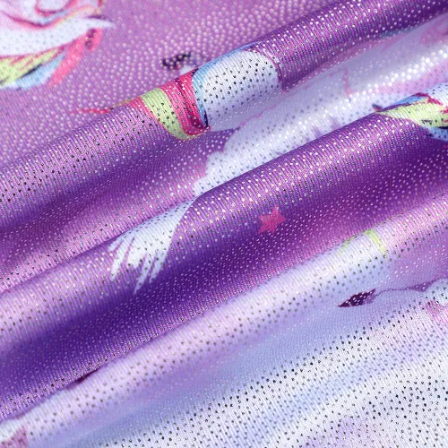 Vista 130 de HOZIY - Leotardos de manga larga para niñas, de gimnasia, para niños pequeños, trajes florales de unicornio, galaxia, arco iris, patrón de rayas