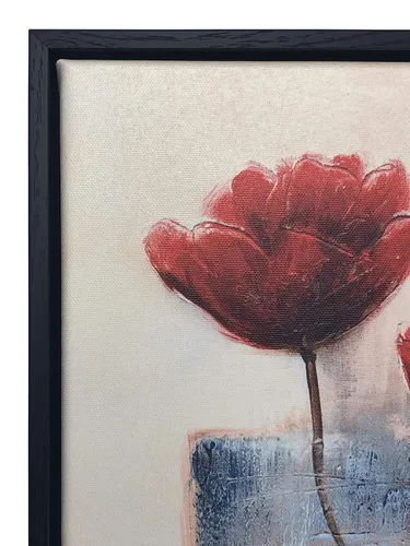 Vista 6 de Wieco Art Arte de pared enmarcado con encanto, impresiones en lienzo de primavera, pinturas al óleo florales abstractas sobre lienzo, arte de pared