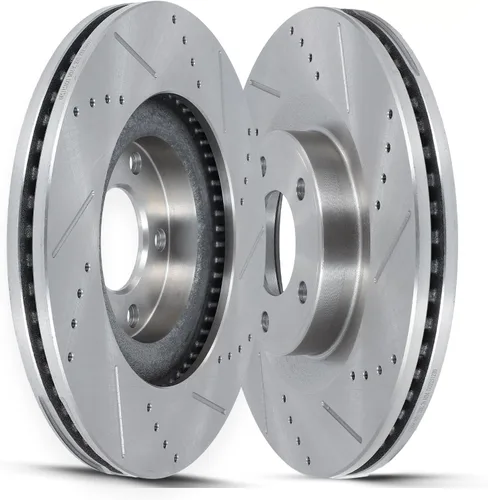 Vista 27 de SCITOO Rotores de freno trasero para Honda para CR-V 2002-2004 Frenos de disco perforados y ranurados Rotores de reemplazo: 31304