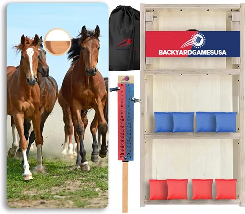 Vista 70 de CornholeGamesUSA Pro - Juego de tablas de Cornhole Fabricado en Estados Unidos Abedul báltico 3/4 Sin rebote Patas triples gruesas Dos 1
