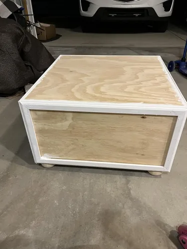 Vista 6 de Mysummer 4 patas redondas blancas para sofá de madera, patas de madera maciza para armario, sofá, otomano, soporte de TV, sofá biplaza (sin terminar)