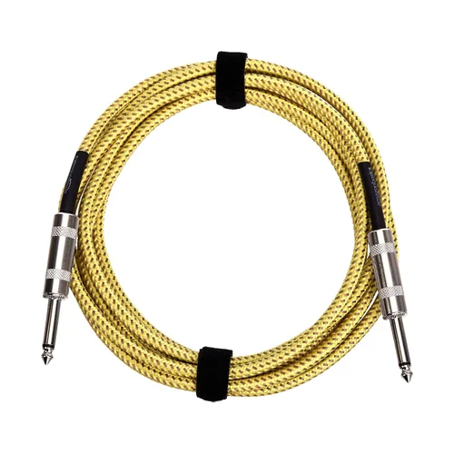 Vista 7 de Amazon Basics TS - Cable recto para instrumentos de 1/4 de pulgada para guitarra eléctrica, bajo y teclado con blindaje antiruido, 10 pies