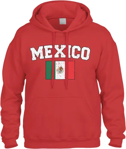 Vista 3 de Cybertela Sudadera con capucha con capucha y diseño de la bandera de México