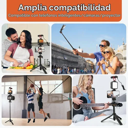 Vista 5 de Kit de vlogging para iPhone, Android, kit de inicio compatible