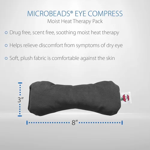 Vista 6 de Core Products MicroBeads Eye Compress - Paquete de terapia de calor húmedo - Gris