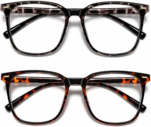 Vista 20 de Gafas cuadradas de gran tamaño con bloqueo de luz azul para mujeres y hombres, antifatiga para monitor de computadora, reducen la fatiga ocular
