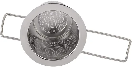 Vista 6 de Fdit Filtro plegable del colador de la taza del metal del infusor del té de la malla del acero inoxidable con la tapa