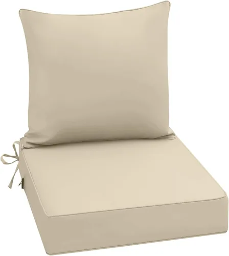 Vista 22 de idee-home Cojines impermeables para asiento de exteriores, para muebles de patio, cojines de repuesto para asiento profundo Hampton Bay