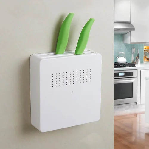 Vista 4 de Vpang - Estante de almacenamiento de plástico para cuchillos de cocina, 4 ranuras