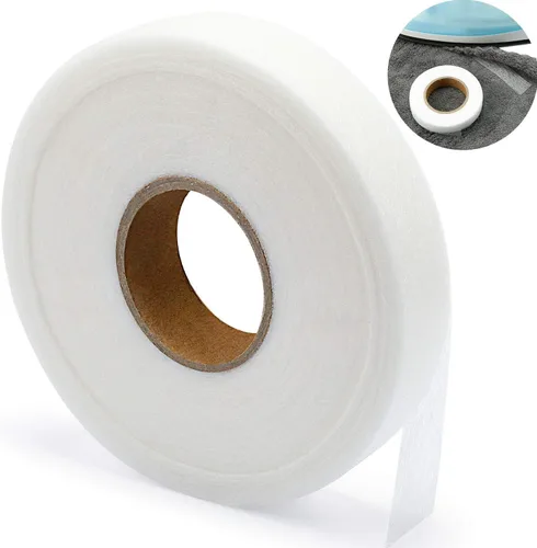 Vista 8 de Boao Cinta adhesiva para planchar con dobladillo de 100 yardas, cinta de fusión de tela de doble cara, adhesivo de tela para reparaciones rápidas