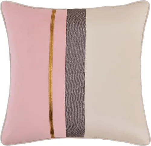 Vista 11 de Avigers - Funda de cojín decorativa de terciopelo, 20 x 20 pulgadas, diseño de rayas, cuero negro con blanco y dorado. Funda de cojín moderna