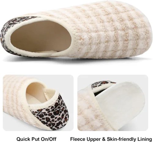 Vista 3 de Fires Pantuflas para hombre y mujer con suela de goma, suaves y ligeras, para usar en casa, antideslizantes, para interiores y exteriores