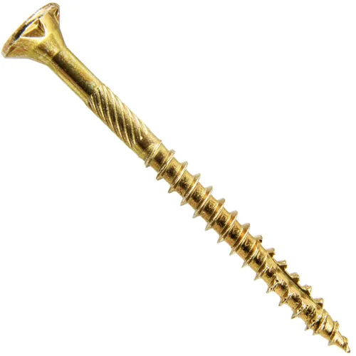 Vista 103 de 8 x 1 revestimiento exterior recubierto de bronce, tornillo de madera multiusos compatible con ACQ, cabeza plana Torx/Star Drive de 1 libra, 288