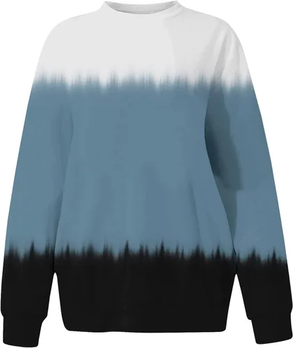 Vista 3 de EOPUING Sudadera para mujer 2023 Invierno Y2K Sudadera de cuello redondo para mujer, sudadera estampada para mujer
