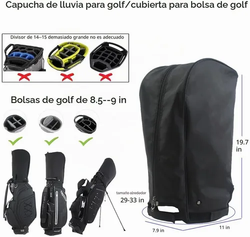 Vista 2 de Funda para bolsa de golf/cubierta de lluvia 1680D Nylon Impermeable