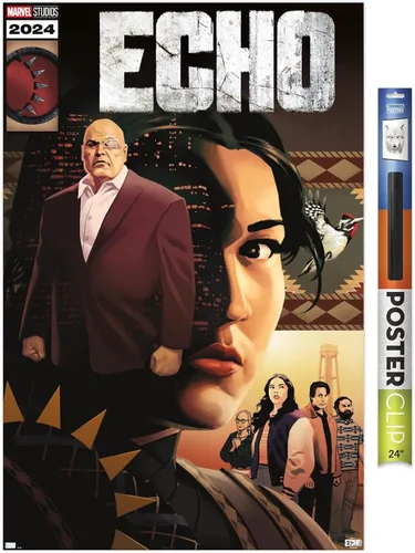 Vista 17 de Trends International Marvel Echo - Póster de pared con portada de cómic, 22.4 pulgadas de largo x 14.7 pulgadas, versión enmarcada en madera
