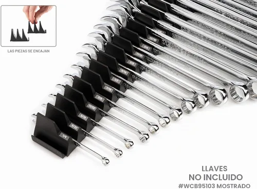 Vista 2 de TEKTON Juego de organizador de llaves modulares de 80 herramientas (negro) OTM92180 Fabricado en Estados Unidos