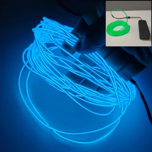 Vista 18 de Tira de luces LED de 360° – con opciones de alimentación de batería/USB – Luces LED flexibles para dormitorio, decoración del hogar, diseños