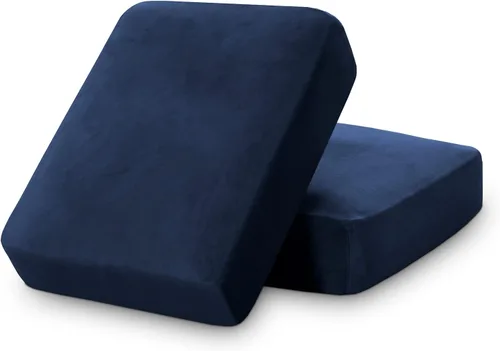 Vista 25 de PrinceDeco Fundas de cojín para sofá, funda elástica y lavable, funda de cojín ajustable de tela de terciopelo antideslizante, protector de muebles