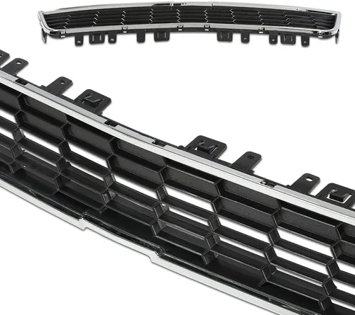 Vista 6 de CHEDA Parachoques delantero superior parrilla cromo y negro compatible con Chevy Sonic 2012 2013 2014 2015 2016