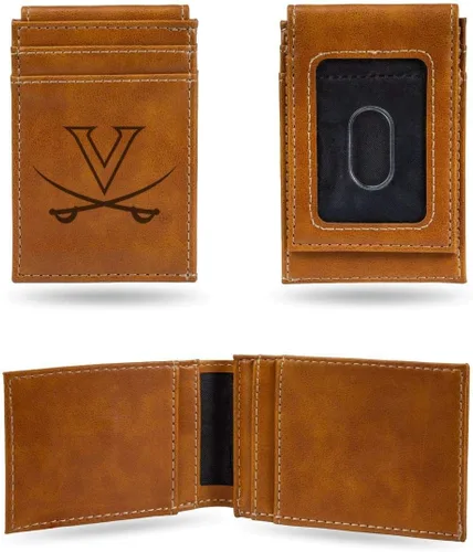 Vista 25 de Cartera de bolsillo frontal grabada con láser NCAA - Compacta/Cómoda/Delgada