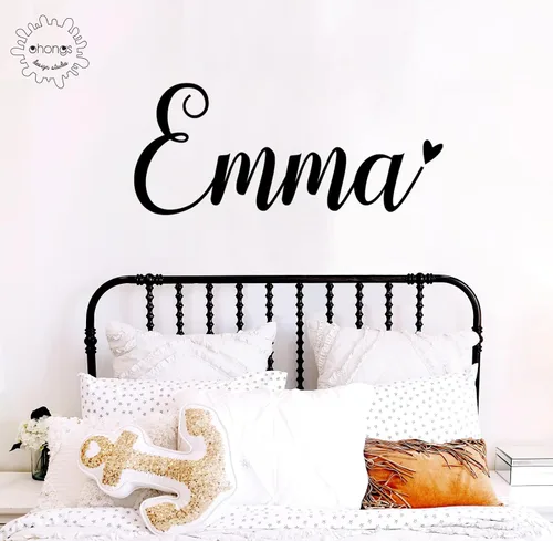Vista 5 de Calcomanía de pared con nombre para niñas/adhesivo con nombre personalizado/calcomanía de pared personalizada/calcomanía con nombre de bebé