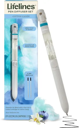 Vista 17 de Set de Difusor de Bolígrafo Lifelines, Escape Natural 3-Pack – Bolígrafos Esféricos Negros de 1mm con Mezclas de Aceites Esenciales Aromatizados