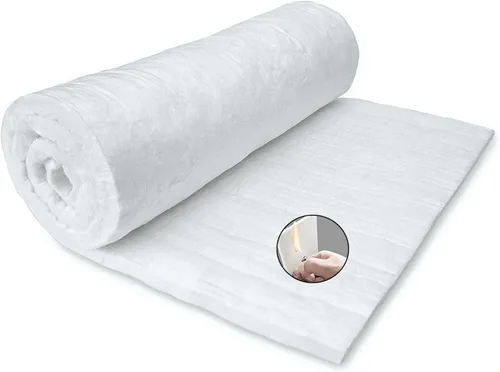 Vista 9 de Manta deflectora de fibra cerámica de 24" x 12" x 1" (gruesa) aislante ignífuga clasificada hasta 2400°F, resistencia a altas temperaturas