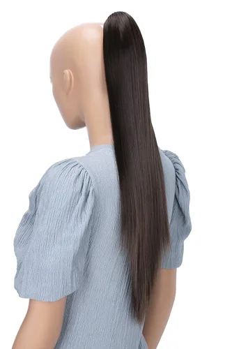 Vista 4 de CAISHA 24 "Hairpiece Cola de caballo Clip en la extensión de pelo largo recto Brunette H607
