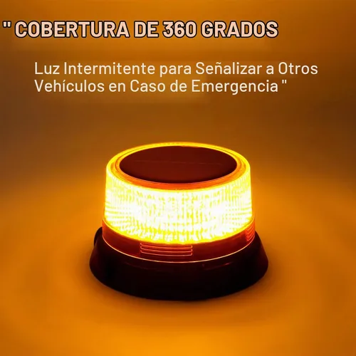 Vista 6 de AnTom Luz estroboscópica solar magnética impermeable LED ámbar luz