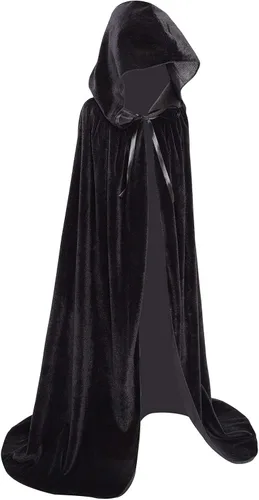 Vista 3 de Makroyl - Capa de terciopelo para niños con capucha para disfraces de Halloween o Navidad