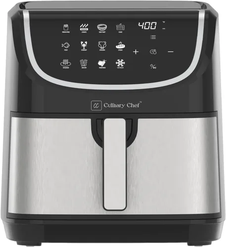 Vista 4 de CULINARY CHEF CAF383 Freidora de aire con control digital de 3 litros/3.2 cuartos de galón, negro, 3.2 cuartos de galón