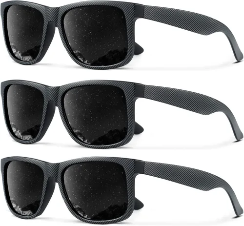 Vista 8 de KALIYADI Sunglasses Men Polarized Sun glasses for Mens Womens Classic Matte Black Frame UV Protection 3pack negro + negro + amarillo + amarillo