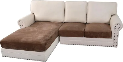 Vista 18 de H.VERSAILTEX Funda de cojín elástica de terciopelo para sofá, funda de cojín de felpa para cojines de silla, protector de muebles, cojín de asiento