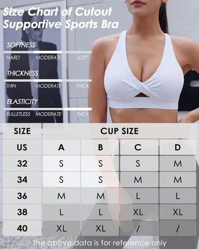 Vista 7 de HORISUN Sujetador deportivo acolchado con espalda cruzada para entrenamiento, brasier de yoga con realce y soporte medio, camiseta corta sin mangas
