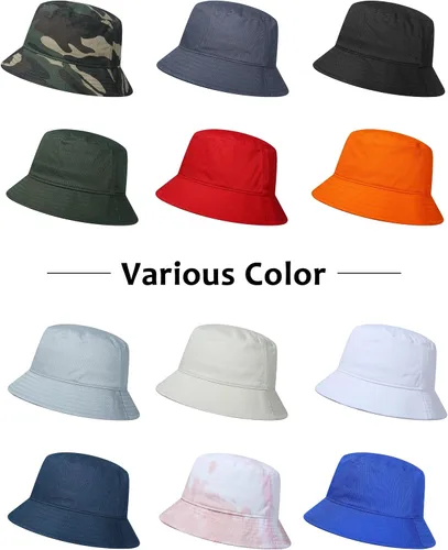 Vista 9 de GADIEMKENSD Sombrero de pescador 100% algodón, unisex, protección solar UPF 50, ligero, plegable