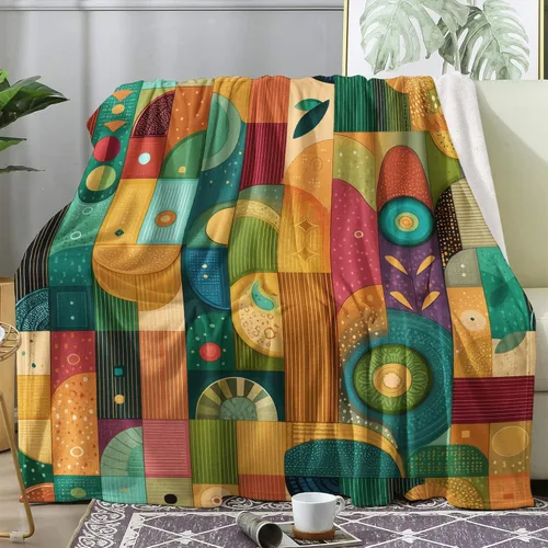 Vista 19 de Manta de vellón de cactus del desierto, color beige del suroeste para sofá, cama, sofá, mantas y mantas rústicas con patrón occidental, manta