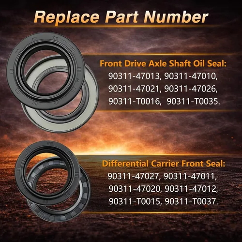 Vista 3 de Sello delantero del portador diferencial, sello de aceite del eje de transmisión delantero compatible con Toyota 4Runner Tacoma Sequoia Tundra Lexus