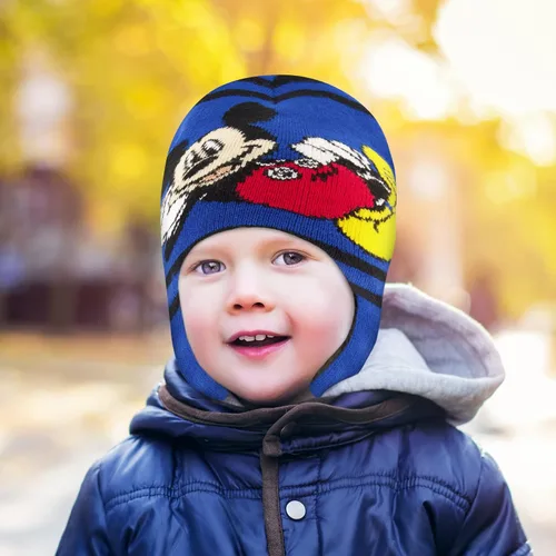 Vista 2 de Disney boys Winter Hat and Mitten Set, Mickey Mouse Toddler Beanie for Ages 2-4