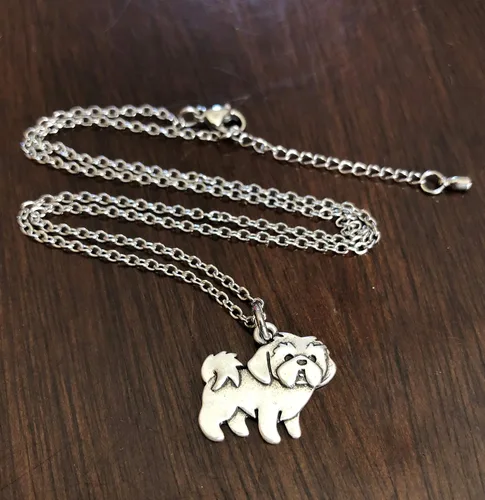 Vista 7 de Lhasa Apso Shih Tzu - Collar para perro – Cadena de acero inoxidable soldada ajustable – Regalo de condolencias por pérdida de mascotas