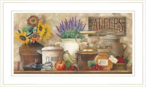 Vista 8 de Trendy Decor4U Arte de pared impreso de cocina antigua, 15 x 11 pulgadas, marrón