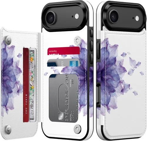 Vista 296 de LETO para iPhone 15 Pro Funda tipo cartera - Tapa tipo folio con patada - Diseños de moda - Tarjetero - Funda protectora para mujeres y niñas - 6.1