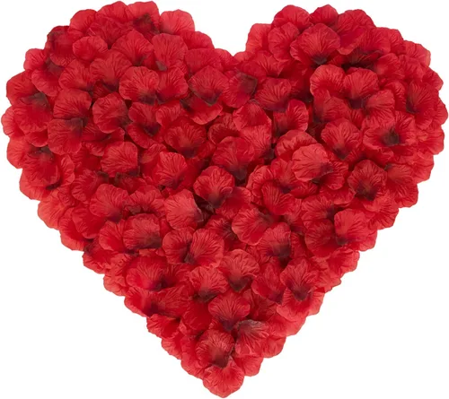 Vista 8 de Pétalos de rosa artificiales de seda para noches románticas, bodas, fiestas, decoraciones de flores de aniversario (negro, 3000 unidades)
