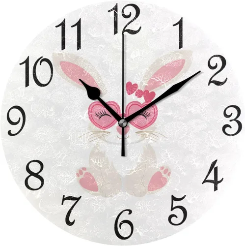 Vista 42 de Reloj de pared rústico retro con puerta de granero de madera, marrón, azul, funciona con pilas, silencioso, sin tictac, 10 pulgadas, reloj de mesa