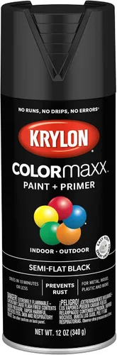 Vista 65 de Krylon K05554007 COLORmaxx Pintura en aerosol y base para uso en interiores y exteriores, color almendra satinada, 12 onzas (paquete de 1)