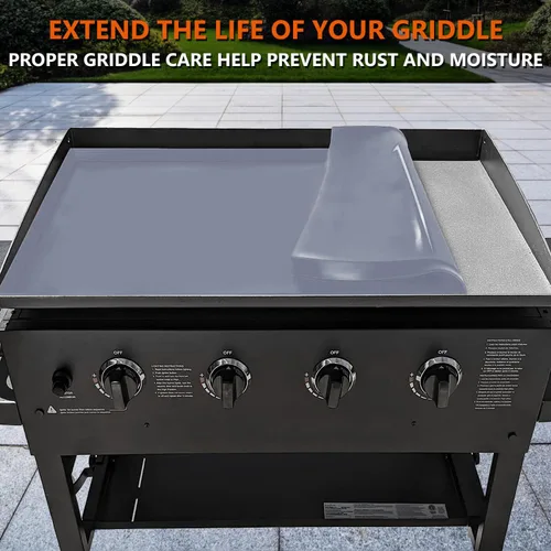Vista 4 de 17" Tapete de silicona para parrilla Blackstone de 17 pulgadas, cubierta de parrilla de silicona resistente de grado alimenticio, proteja su
