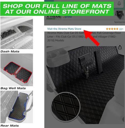 Vista 5 de Xtreme Mats Club Car DS - Tapete para carrito de golf, cobertura completa, para modelos Club Car DS (1982-2013) y Villager (1982-2018), color negro