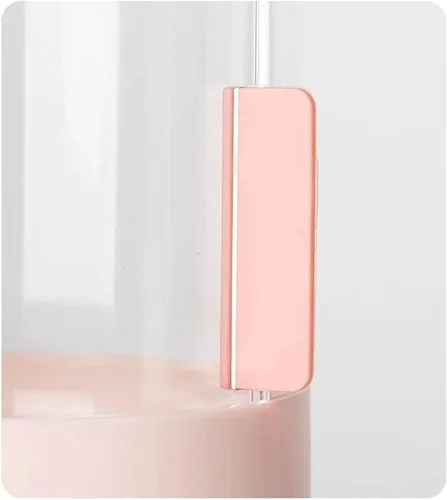 Vista 5 de Makeup Acrylic Makeup Brush Storage Box Dressing Table Desktop Cosmetic Portable Storage Organizer(Pink)