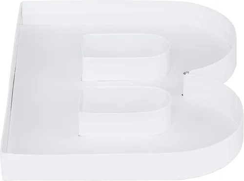 Vista 15 de WENPACK 8" Pequeñas Bandejas de Cartón Rellenables en Forma de Letra de Papel Maché Figuras Recortadas Contenedor de Comida para Dulces (S)